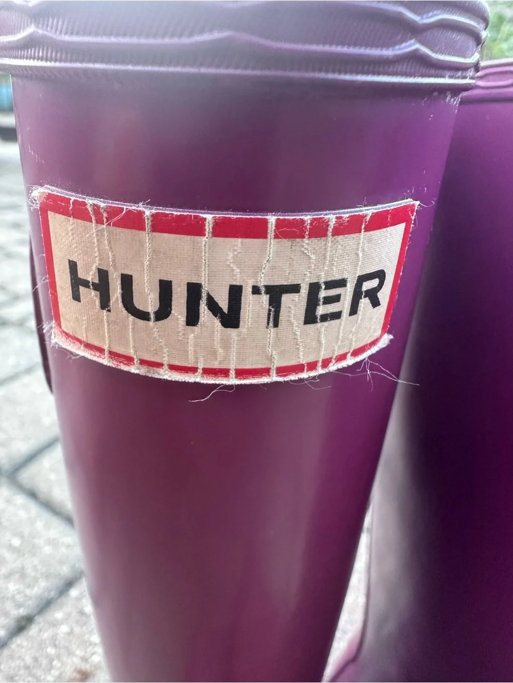 Hunter Women's  Plum Knee-High Rain Boots FAIR condition.
